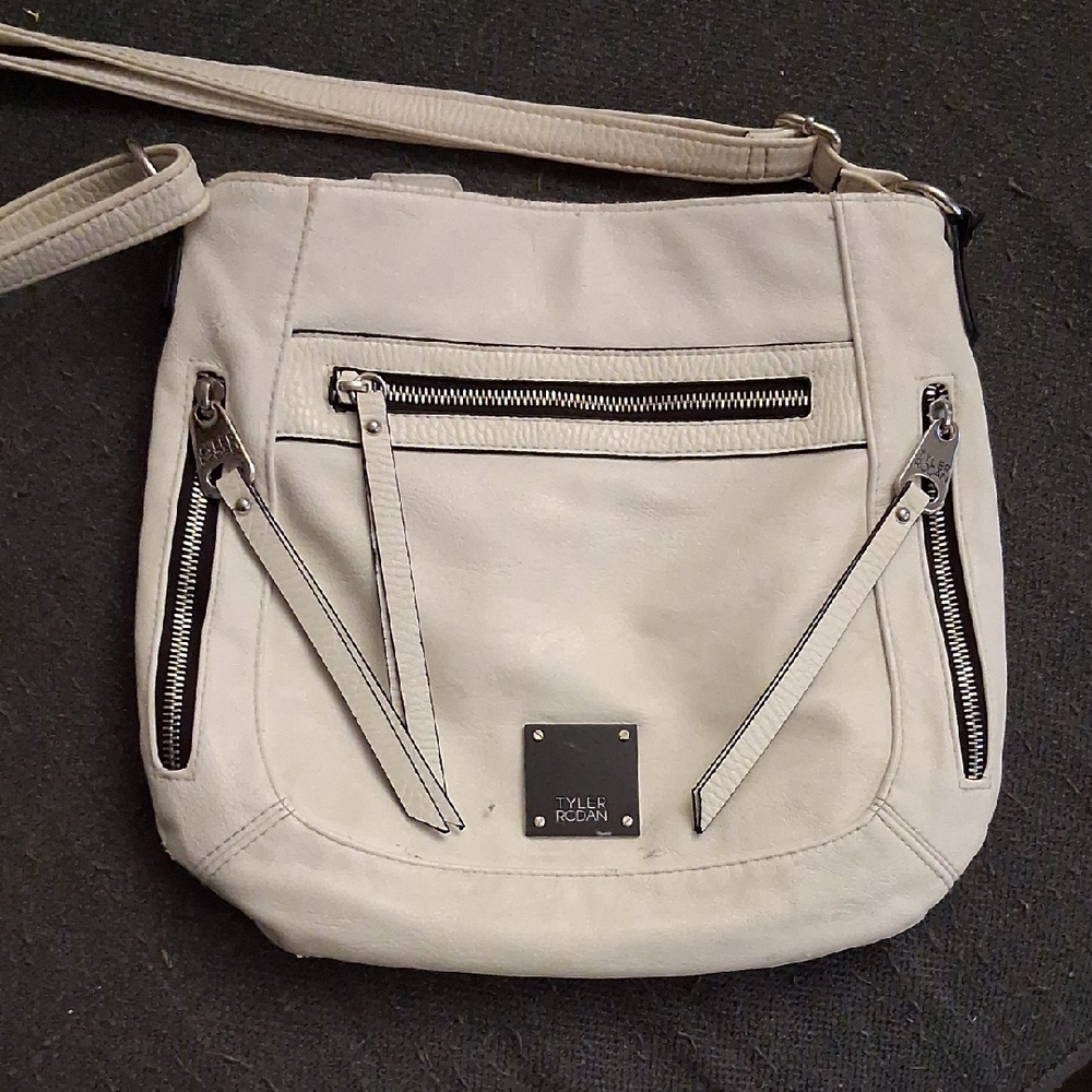 Tyler Rodan White Crossbody/Shoulder Bag Roomy Lots of Pockets